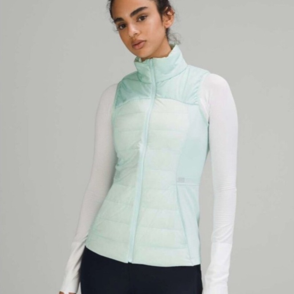 NWOT Lululemon Women's Down for It All Vest in Delicate Mint Color Size 8